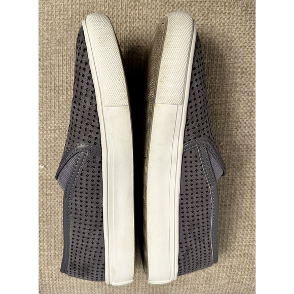 LOFT Women s Size 7 Loafers Laser Cut Leather Gray Comfort Shoe - Picture 8 of 9